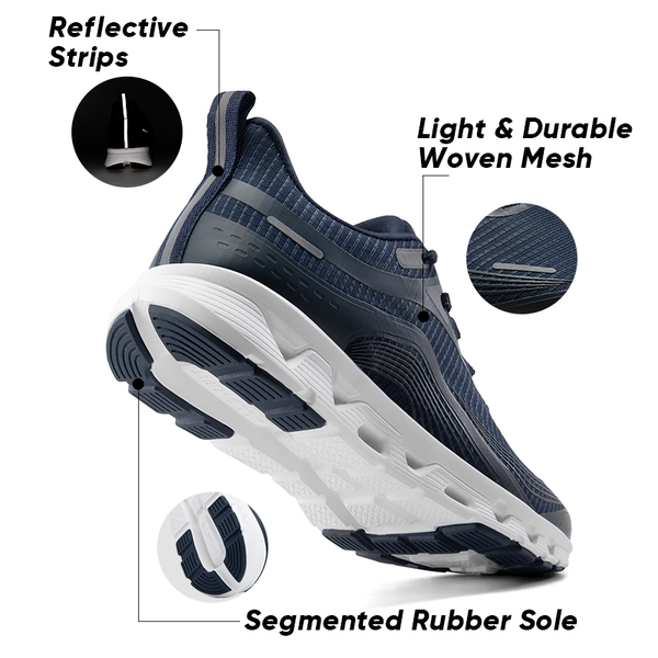 [MovePlush] Women's Lightweight Athletic Sneakers - NAVY - 5